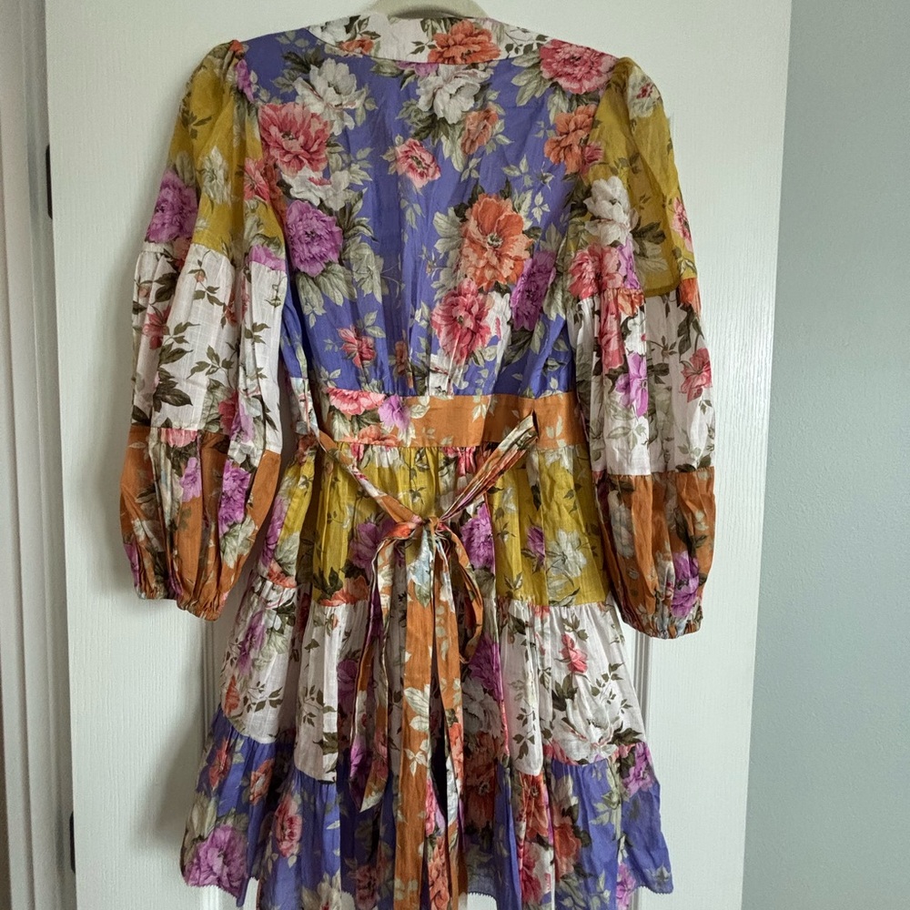 Zimmermann Spliced Floral Wrap Dress - Picture 5 of 9